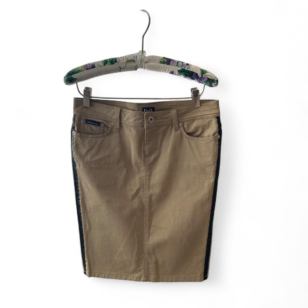 D&G Khaki Skirt Size 26 - Picture 1 of 4